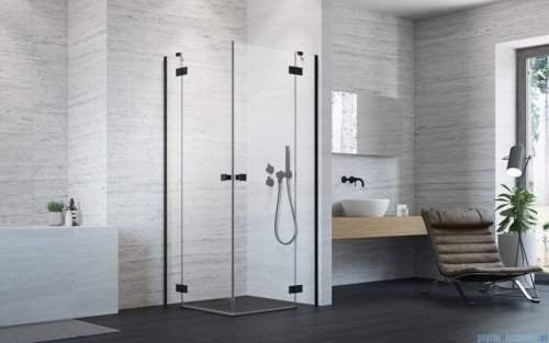 Radaway Essenza Black Kdd kabina 90x90cm szkło przejrzyste 1385060-54-01L/1385060-54-01R