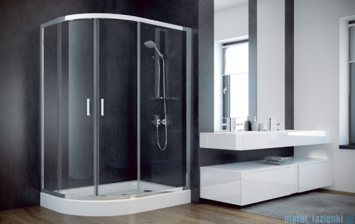 Besco Modern kabina asymetryczna 120x90x190cm przejrzyste  MA-129-190-C