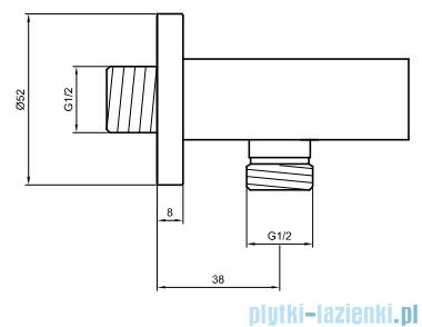 Kohlman Texen zestaw prysznicowy z deszczownicą 25 cm chrom QW210TR25