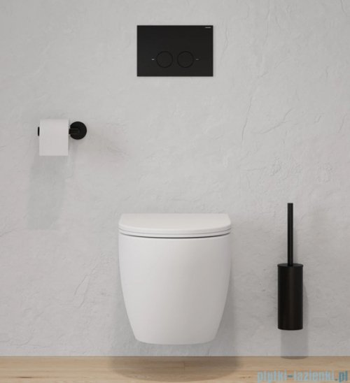 Omnires Flush Set Strongframe stelaż podtynkowy do WC przycisk spłukujący czarny mat STFWC1M-RBLM