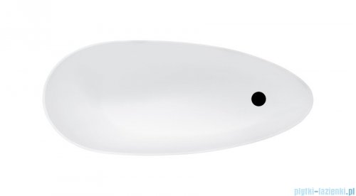 Besco Keya 165x70cm wanna wolnostojąca + syfon klik-klak chrom czyszczony od góry #WMD-165-KKC