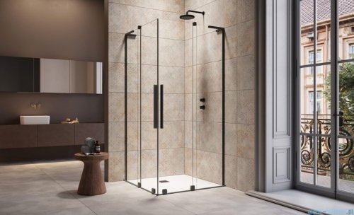 Radaway Furo SL Black KDD kabina 90x100cm czarny mat/szkło przejrzyste 10305090-54-01L/10305100-54-01R