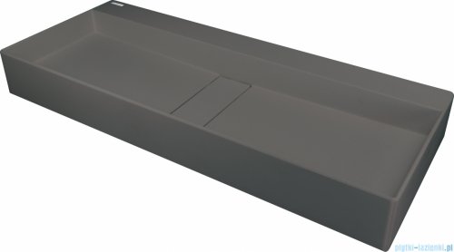Deante Blur Umywalka granitowa nablatowa z maskownicą 80x40x12 antracyt metalik CQB_TU8S
