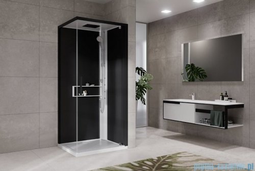 Novellini Glax 2 2.0 kabina z hydromasażem 80x80 prawa biała G22GF89DT1-1UH