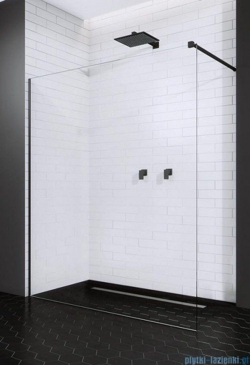 Radaway Modo X Black II kabina Walk-in 160x200 szkło przejrzyste 10mm 389364-54-01