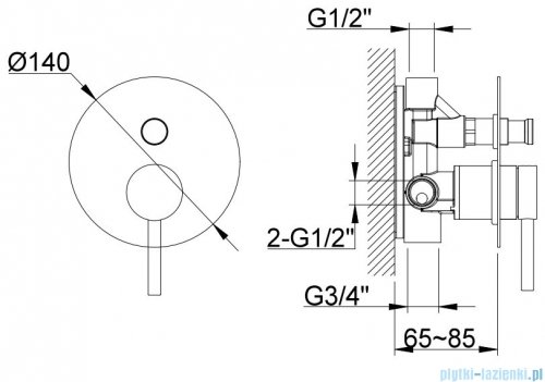 Kohlman Axel zestaw prysznicowy z deszczownicą 40 cm chrom QW210AR40