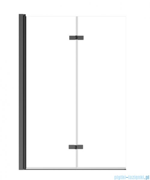 Besco Lumix Gun Metal parawan nawannowy 2-skrzydłowy Szczotkowany Grafit 100x145cm PLGM-2S