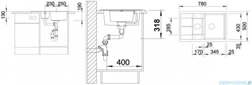 Blanco Metra 6 S Compact Zlewozmywak Silgranit PuraDur kolor: kawowy  z kor. aut. 515044