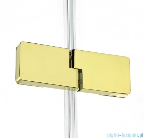New Trendy Eventa Gold Shine kabina prysznicowa prostokątna 130x80x200 cm lewa przejrzyste Złoty połysk EXK-4776