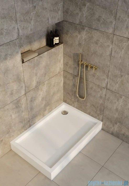 Schedpol Schedline Favory Plus brodzik prostokątny 100x80x16cm Biały 3ST.F1P-80100