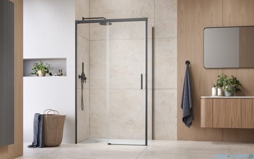 Radaway Idea Kdj Brushed GunMetal kabina 100x110cm lewa szczotkowany grafit 387040-92-01L/387053-92-01R