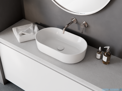 Besco Lova Cera-Line 53 White umywalka nablatowa Biała 53x31,5x13,5cm UNC-53-LOB