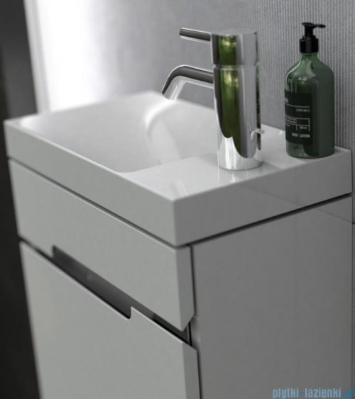 Oristo Silver Compact szafka z umywalką 40x50x22cm biały połysk OR33-ZD1D-40-1