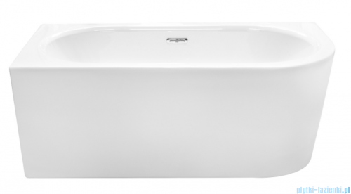 Besco Avita A-line 170x75cm wanna wolnostojąca przyścienna lewa akrylowa + syfon klik-klak biały z przelewem slim #WAA-170ALBS