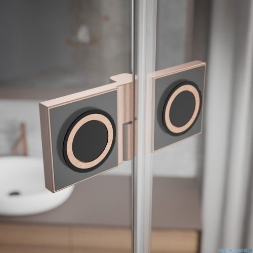 Radaway Essenza Pro Brushed Copper Pdd kabina 90x80cm szczotkowana miedź 10095090-93-01L/10095080-93-01R