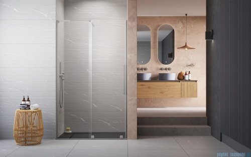 Radaway Furo SL Brushed Nickel DWJ drzwi prysznicowe 120cm lewe szczotkowany nikiel 10307622-91-01L/10110580-01-01