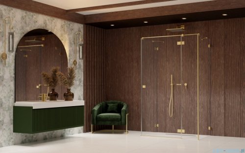 Radaway Essenza Pro Brushed Gold Kdj+S kabina 75x90x75cm prawa szczotkowane złoto 10097390-99-01R/10098075-01-01/10098075-01-01