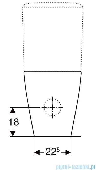 Geberit iCon Miska stojąca, lejowa Rimfree 200460000