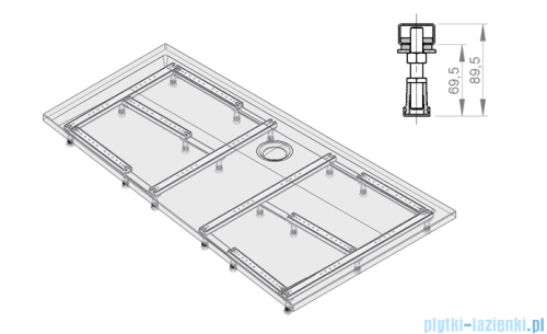Sanplast STS-102 stelaż do brodzika 194-E1570