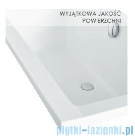 Besco Quadro 170x75cm wanna prostokątna + obudowa CZARNY mat + syfon CZARNY #WAQ-170-PK/#OAQ-170-PKC/19977