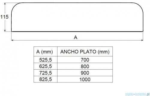 Roca osłona odpływu STONEX dla brodzików Aquos 100cm czarny A276358400
