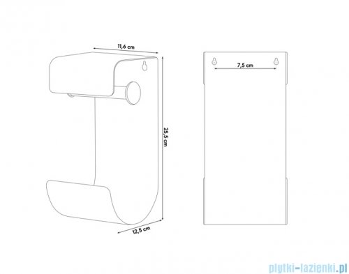Sealskin Brix Uchwyt na papier toaletowy biały 362471810