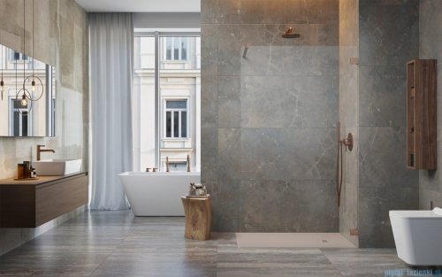 Radaway Essenza Pro Brushed Copper 80x200 kabina Walk-in szczotkowana miedź 10103080-93-01 