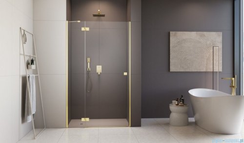 Radaway Essenza Gold Dwj drzwi wnękowe 110cm lewe złoty połysk/szkło przejrzyste 1385015-09-01L 