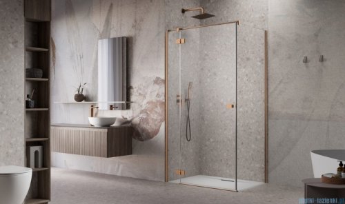 Radaway Essenza 8 Brushed Copper Kdj kabina 100x80cm lewa szczotkowana miedź 10480612-01-01L/10470337-93-01L/10113080-01-01