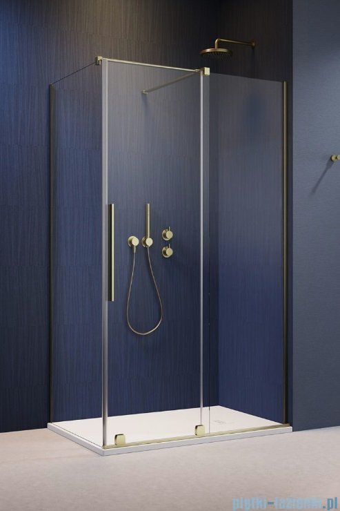 Radaway Furo Kdj Brushed Gold kabina 160x110cm prawa szczotkowane złoto 10104822-99-01R/10110780-01-01/10113110-01-01