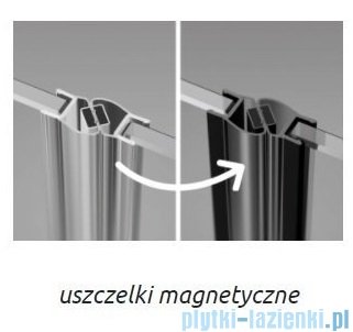 Radaway Furo SL Black KDD kabina 110x80cm czarny mat/szkło przejrzyste 10305110-54-01L/10305080-54-01R