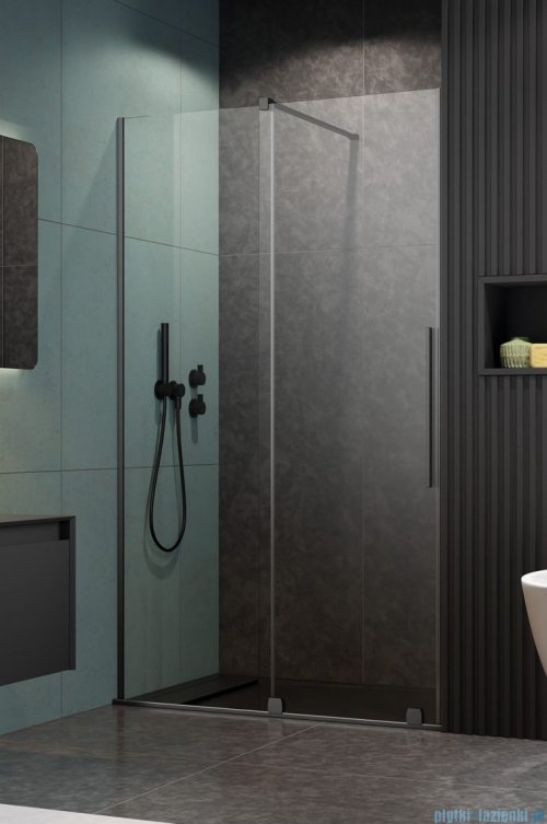 Radaway Furo Brushed GunMetal DWJ drzwi prysznicowe 90cm lewe szczotkowany grafit 10107472-92-01L/10110430-01-01