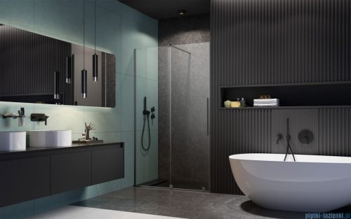 Radaway Furo Brushed GunMetal DWJ drzwi prysznicowe 90cm lewe szczotkowany grafit 10107472-92-01L/10110430-01-01