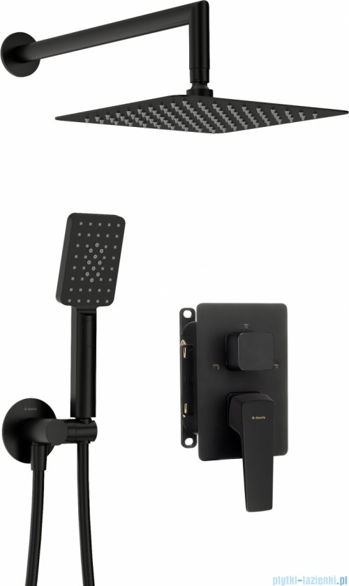 Deante Blur Zestaw prysznicowy podtynkowy z BOXem mieszaczowym nero BXYZNQLM