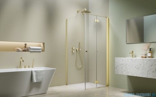 Radaway Nes 6 Kdj B Brushed Light Gold kabina 80x70cm prawa szczotkowane jasne złoto 10025080-98-01R/10039070-01-01