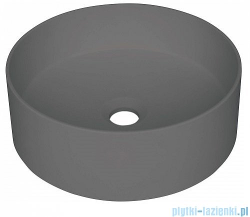 Deante Silia umywalka nablatowa granitowa Ø36 cm antracyt metalik CQS TU4S