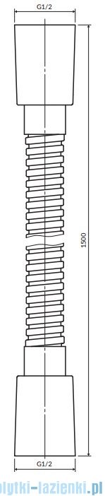 Omnires wąż prysznicowy 150 cm miedź 023-XCP