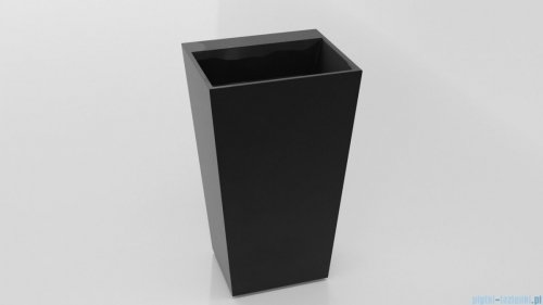 Besco Vera Black umywalka wolnostojąca 50x42x85cm czarny połysk #UMD-V-WOCZ