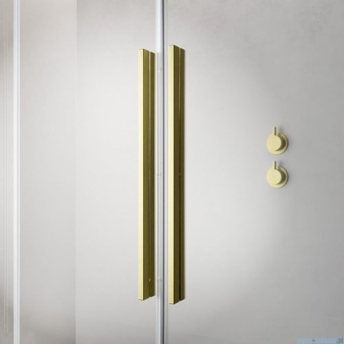 Radaway Furo Brushed Gold DWD drzwi prysznicowe 150cm szczotkowane złoto 10108413-99-01/10111367-01-01