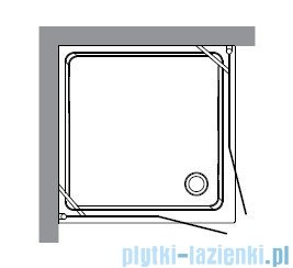 Kerasan Kabina kwadratowa, szkło dekoracyjne przejrzyste, profile brązowe 90x90 Retro 9145N3