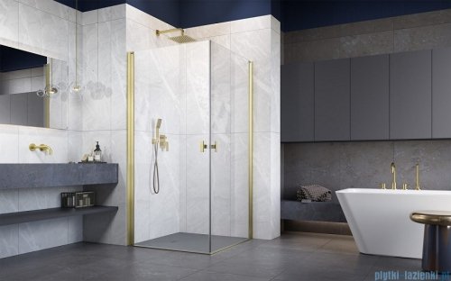 Radaway Nes KDD I Brushed Gold kabina 100x80 szczotkowane złoto 10021100-99-01L/10021080-99-01R