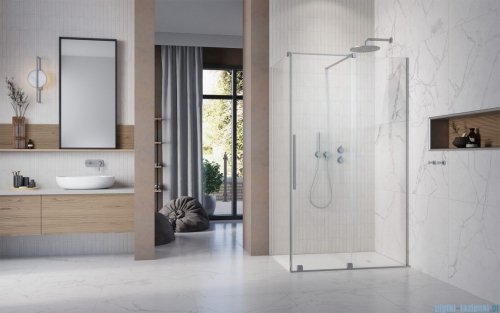 Radaway Furo Kdj Brushed Nickel kabina 150x90cm prawa szczotkowany nikiel 10104772-91-01R/10110730-01-01/10113090-01-01
