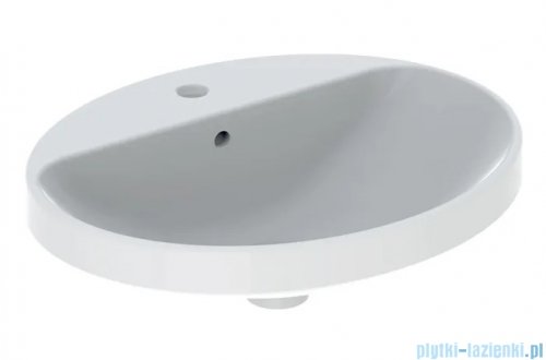 Geberit VariForm Umywalka owalna z półką z otworem na baterię 55x45cm KeraTect 500.720.00.2