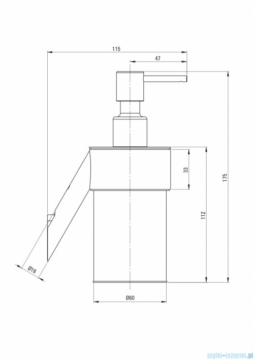 Deante SILIA Dozownik mydła ścienny złoty ADI_Z421