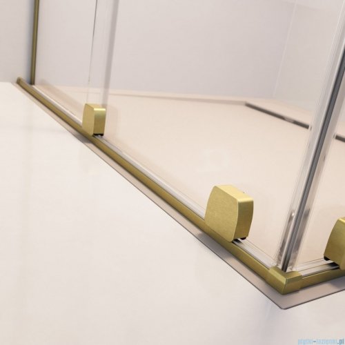 Radaway Furo Brushed Gold kabina Walk-in 110x200cm prawa szczotkowane złoto 10106588-99-01R/10110544-01-01