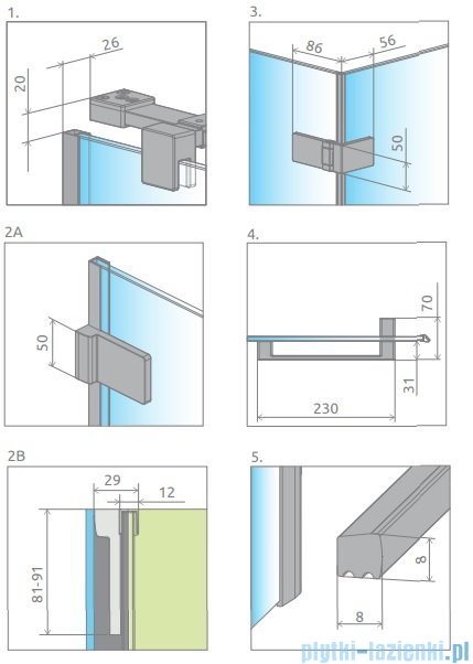 Radaway Arta Kds II kabina 130x100cm prawa szkło przejrzyste 386522-03-01L/386106-03-01/386112-03-01