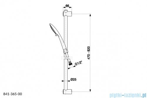 KFA MOZA CHROM zestaw prysznicowy przesuwny 841-365-00
