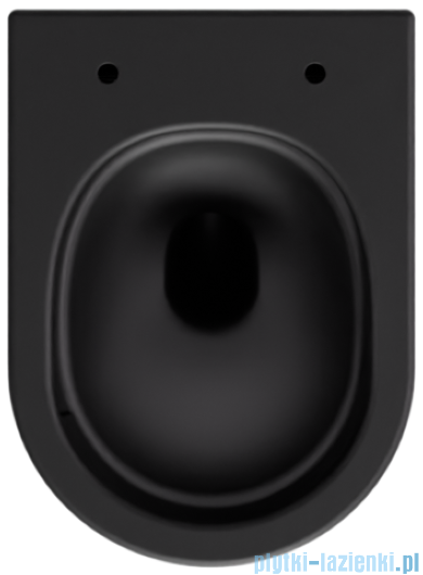 Besco Aspen Matt Black miska WC wisząca + deska wolnoopadająca Aspen Black czarny matt #ZAS-C-DAC