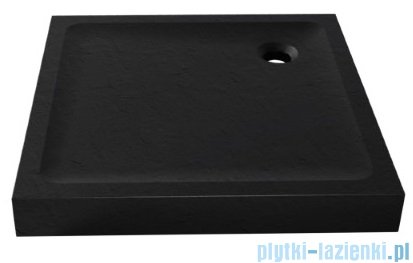 New Trendy Mild Stone Brodzik akrylowy kwadratowy 80x80x11,5 cm czarny B-0562