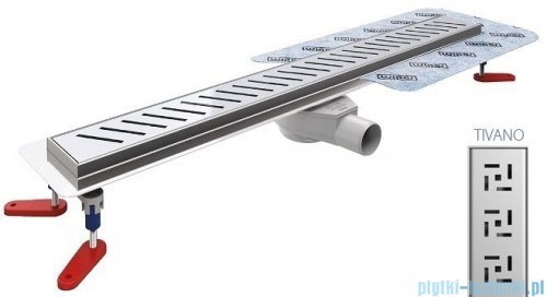 Wiper New Premium Tivano Odpływ liniowy z kołnierzem 100 cm syfon drop 35 szlif 500.0098.02.100